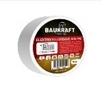 Ізоляційна стрічка ПВХ 0,15мм*19мм*15м біла (21 шт в пак) TM BAUKRAFT, Germany