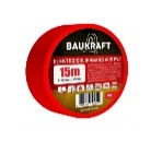 Ізоляційна стрічка ПВХ 0,15мм*19мм*15м червона (21 шт в пак) TM BAUKRAFT, Germany