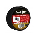 Ізоляційна стрічка ПВХ 0,15мм*19мм*15м чорна (21 шт в пак) TM BAUKRAFT, Germany