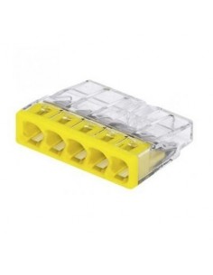Клема COMPACT для розпод коробок 5X2,5, прозора/жовта з пастою,  2273-245, WAGO
