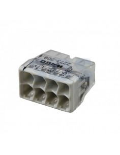 Клема COMPACT для розпод коробок 8X2,5, прозора/сіра, без пасти, 2273-208 WAGO