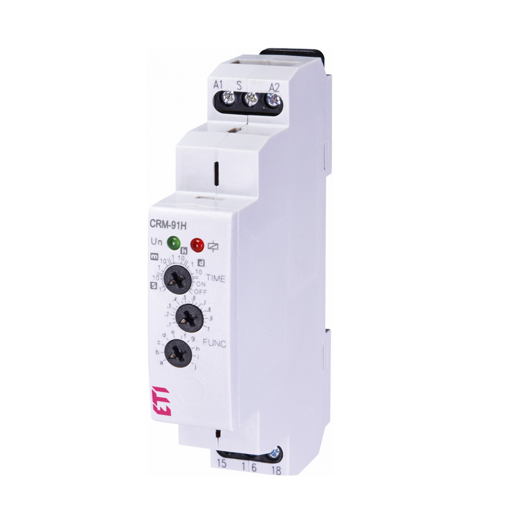 Реле часу CRM-91H UNI 12-240V 16A 0,1с-100год затр.відкл/вкл ЕТІ