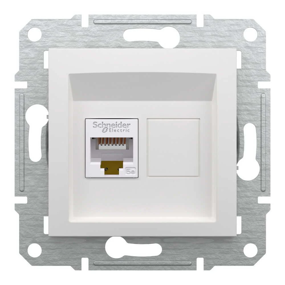 Розетка Schneider Asfora біла комп'ютерна RJ45 Cat. 5E ( EPH4370121 )