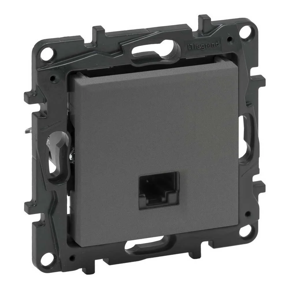 Розетка Niloe Step сталь 1-на RJ45 комп ( 863459 )
