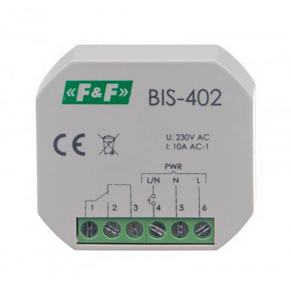 Реле імпульсне 10А 220В BIS-402 F&F ( BIS-402 )