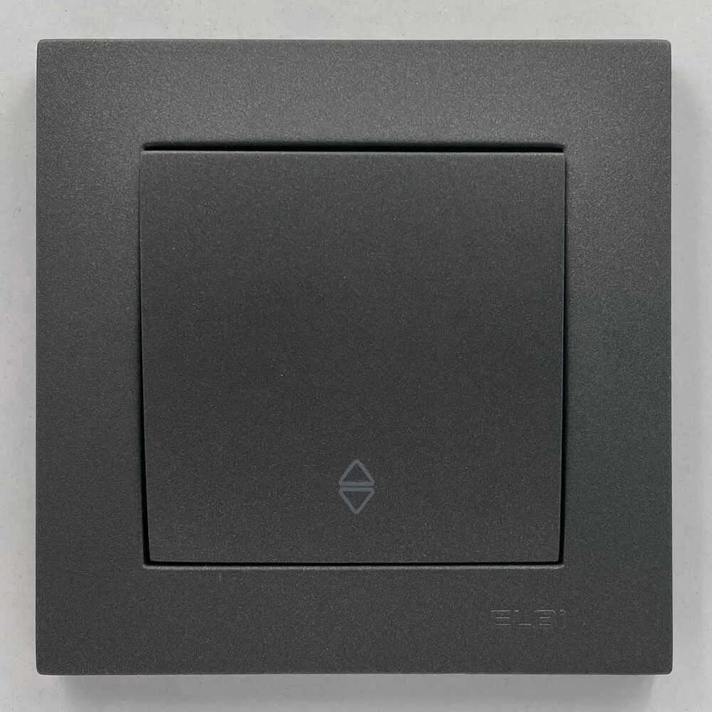 Вимикач EL-BI VEGA антрацит матовий 1-кл прохідний ( 510-016700-209 )