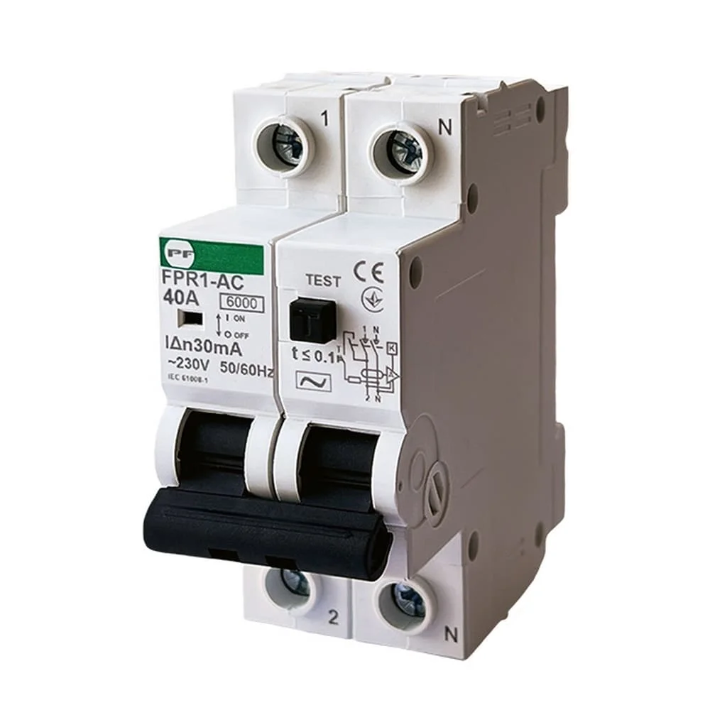 Реле захисного відключення FPR1-AC 2/40А 30 мА Промфактор ( FPR12040030AC )