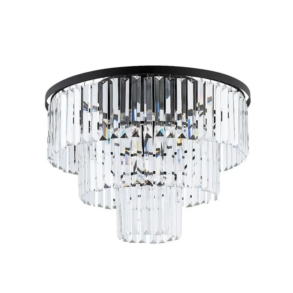 Світильник стельовий Nowodvorski Cristal M E14 9x25W IP20 чорний ( 7627 )