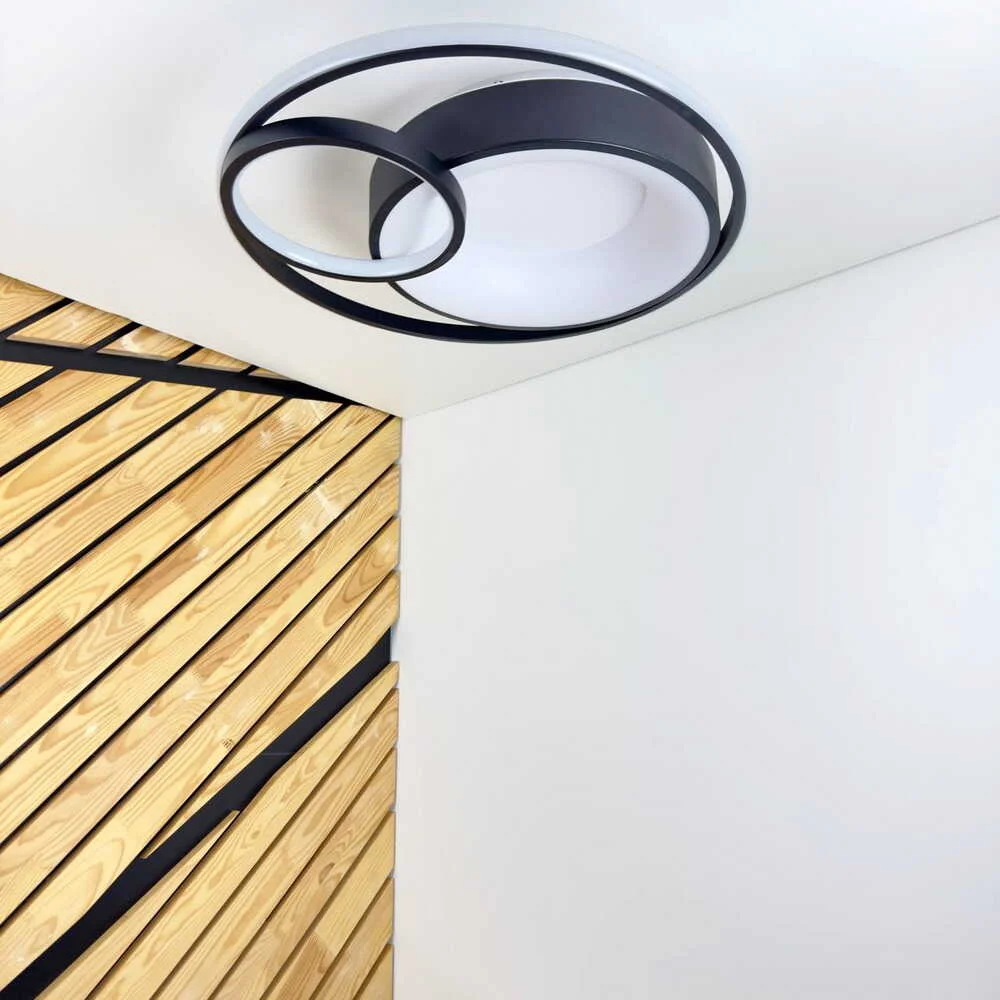 Світильник LED smart DUOS+пульт круг 100W 3000-5000K IP20 чорний ( 220785 )