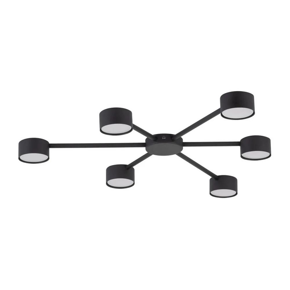 Світильник стельовий TK-lighting AVIA G53 6х10Вт IP20 чорний ( 4692 )