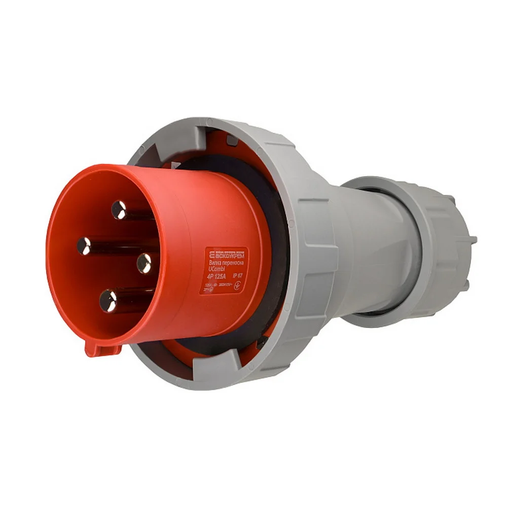 Вилка трифазна АСКО 125А/4 UCombi IP67 ( A0080010111 )