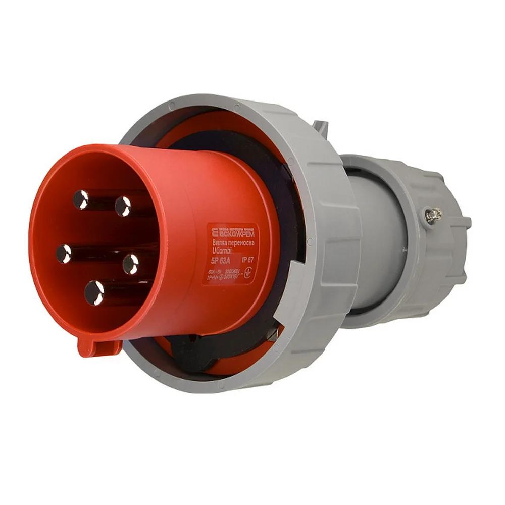 Вилка трифазна АСКО 63А/5 UCombi IP67 ( A0080010116 )