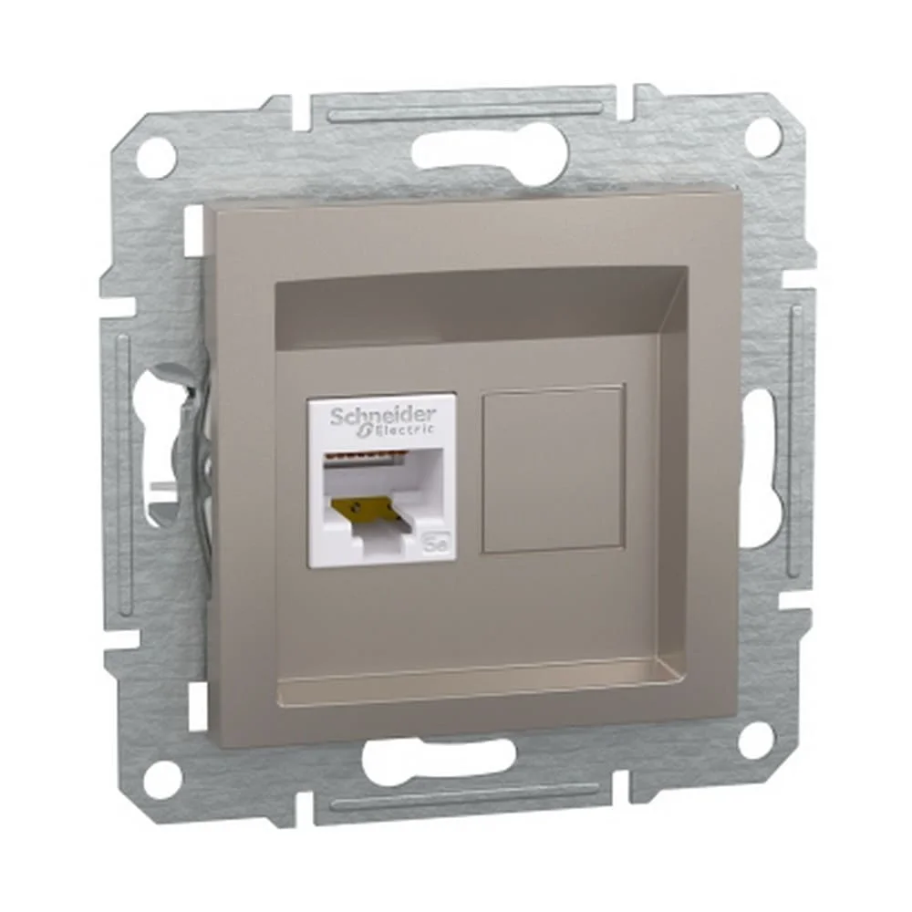 Розетка Schneider Asfora бронза комп'ютерна RJ45 Cat. 5E ( EPH4300169 )
