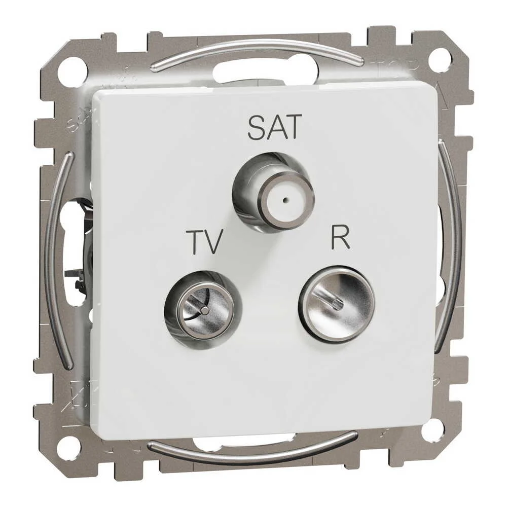Розетка Schneider Sedna Design біла телевізійна R/TV/SAT кінцева 4дБ ( SDD111481 )