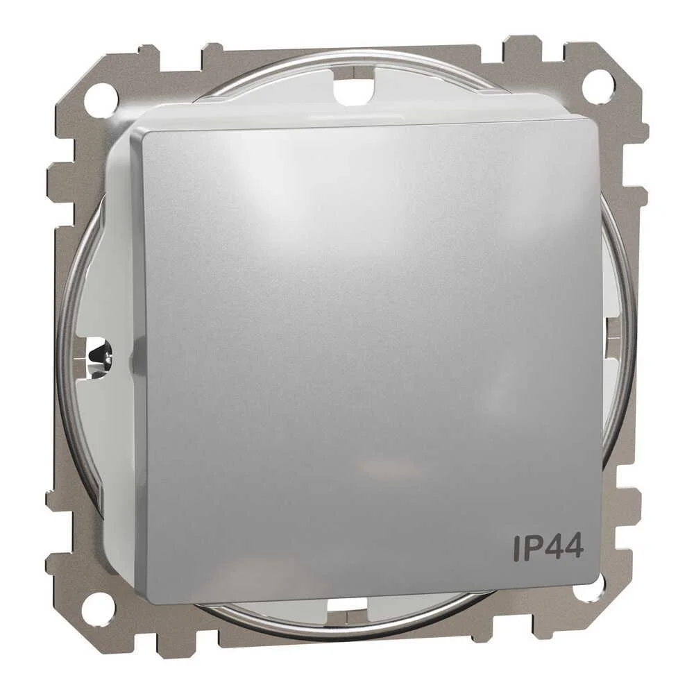 Вимикач Schneider Sedna Design алюміній 1кл IP44 ( SDD213101 )