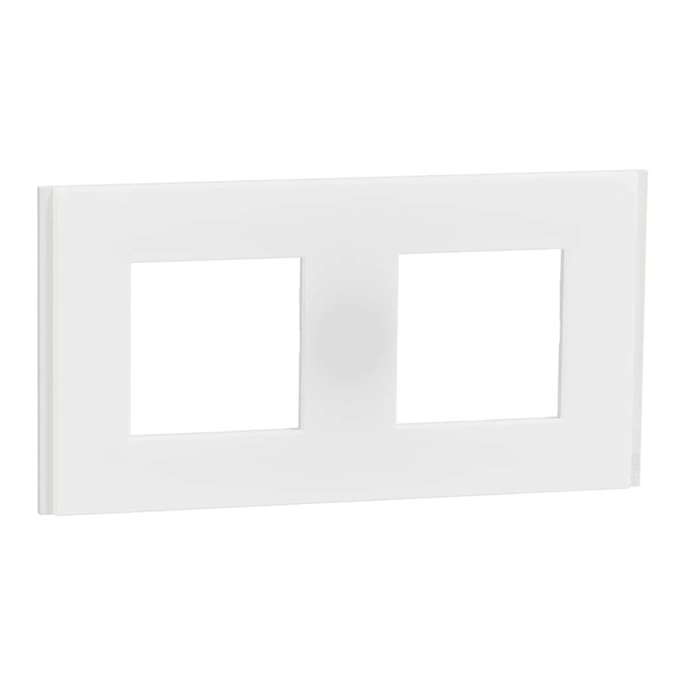 Рамка Schneider Deco Material матовий білий 2-на ( NU600479 )