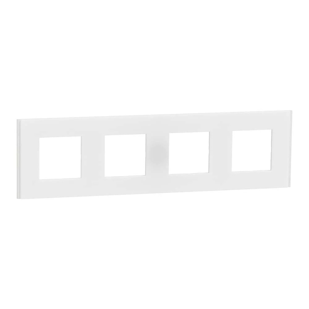 Рамка Schneider Deco Material матовий білий 4-на ( NU600879 )
