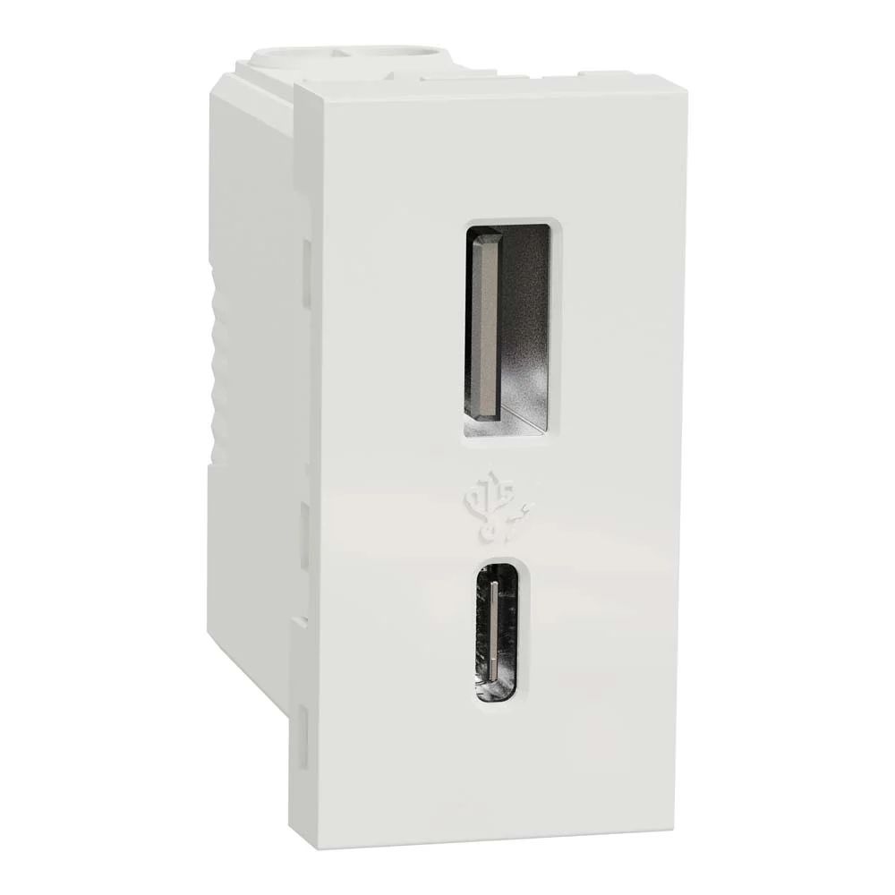 Розетка Schneider Unica NEW біла USB тип A+C 12 Вт 1 мод ( NU301618 )