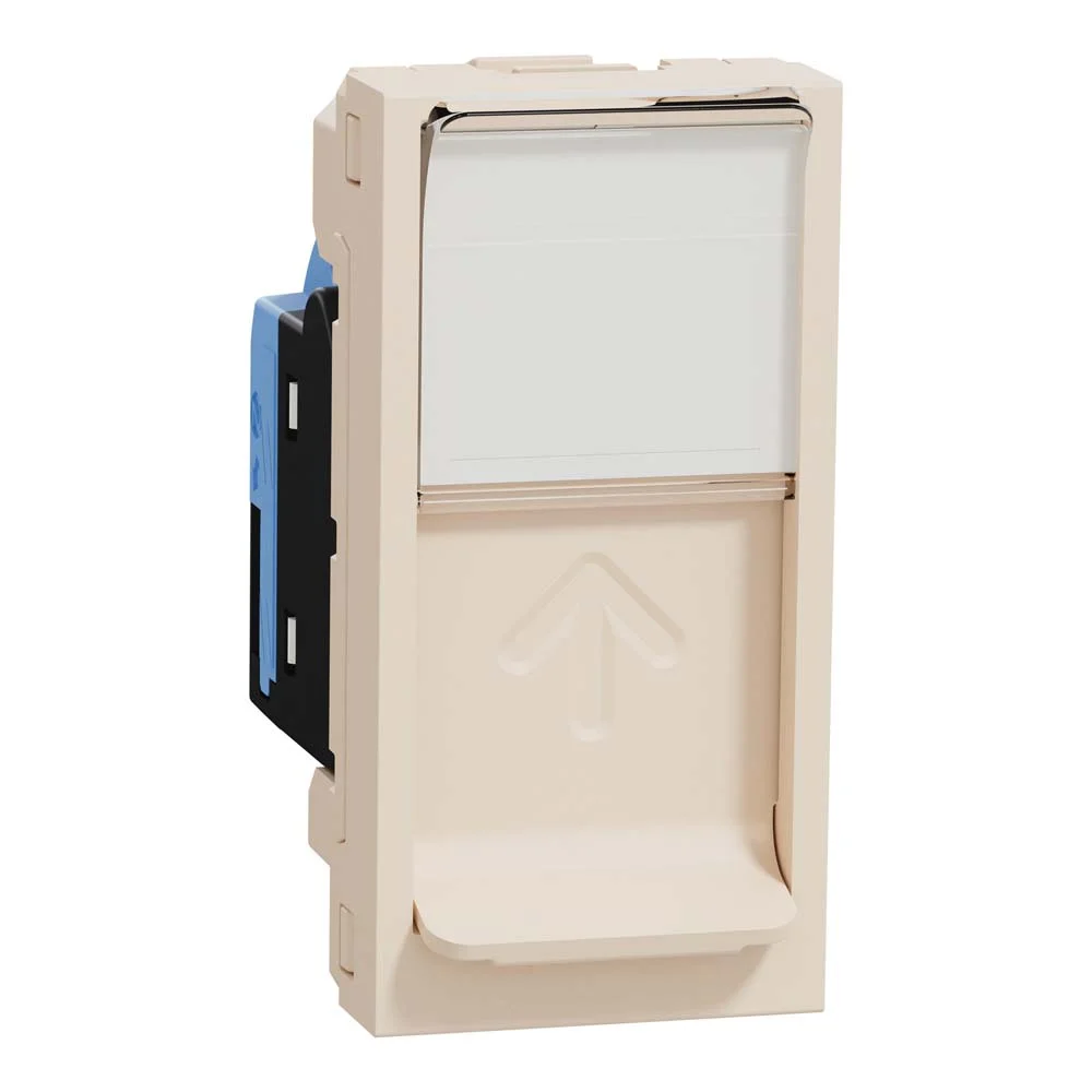Розетка Schneider Unica NEW бежева комп'ютерна RJ45 Cat. 6 UTP 1 мод ( NU341444 )