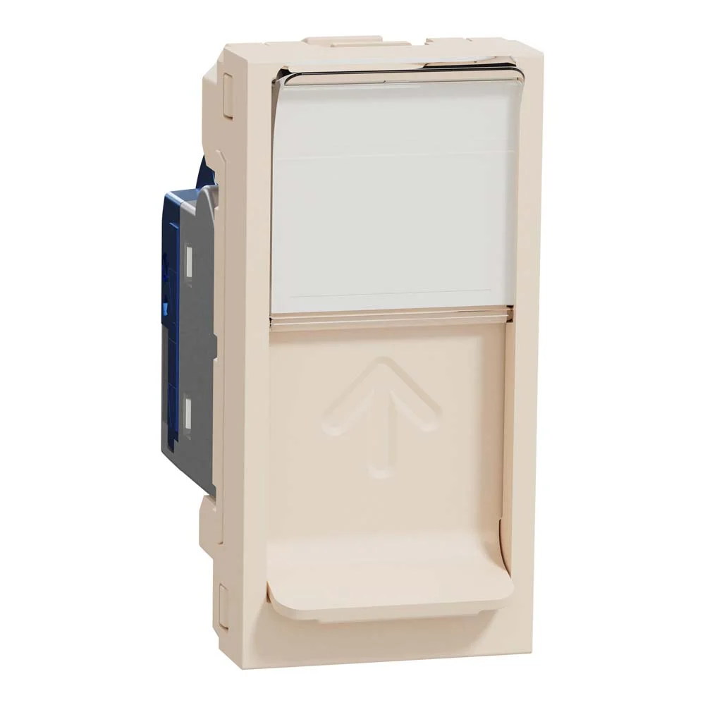 Розетка Schneider Unica NEW бежева комп'ютерна RJ45 Cat. 6 STP 1 мод ( NU341644 )