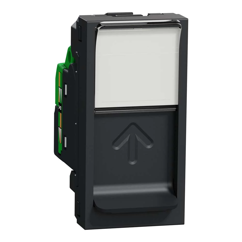 Розетка Schneider Unica NEW антрацит комп'ютерна RJ45 Cat. 6 STP 1 мод ( NU341654 )