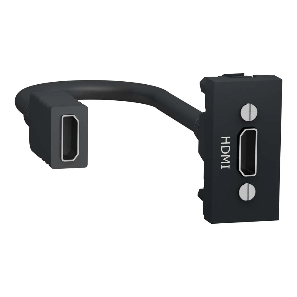 Розетка Schneider Unica NEW антрацит HDMI 1 мод ( NU343054 )