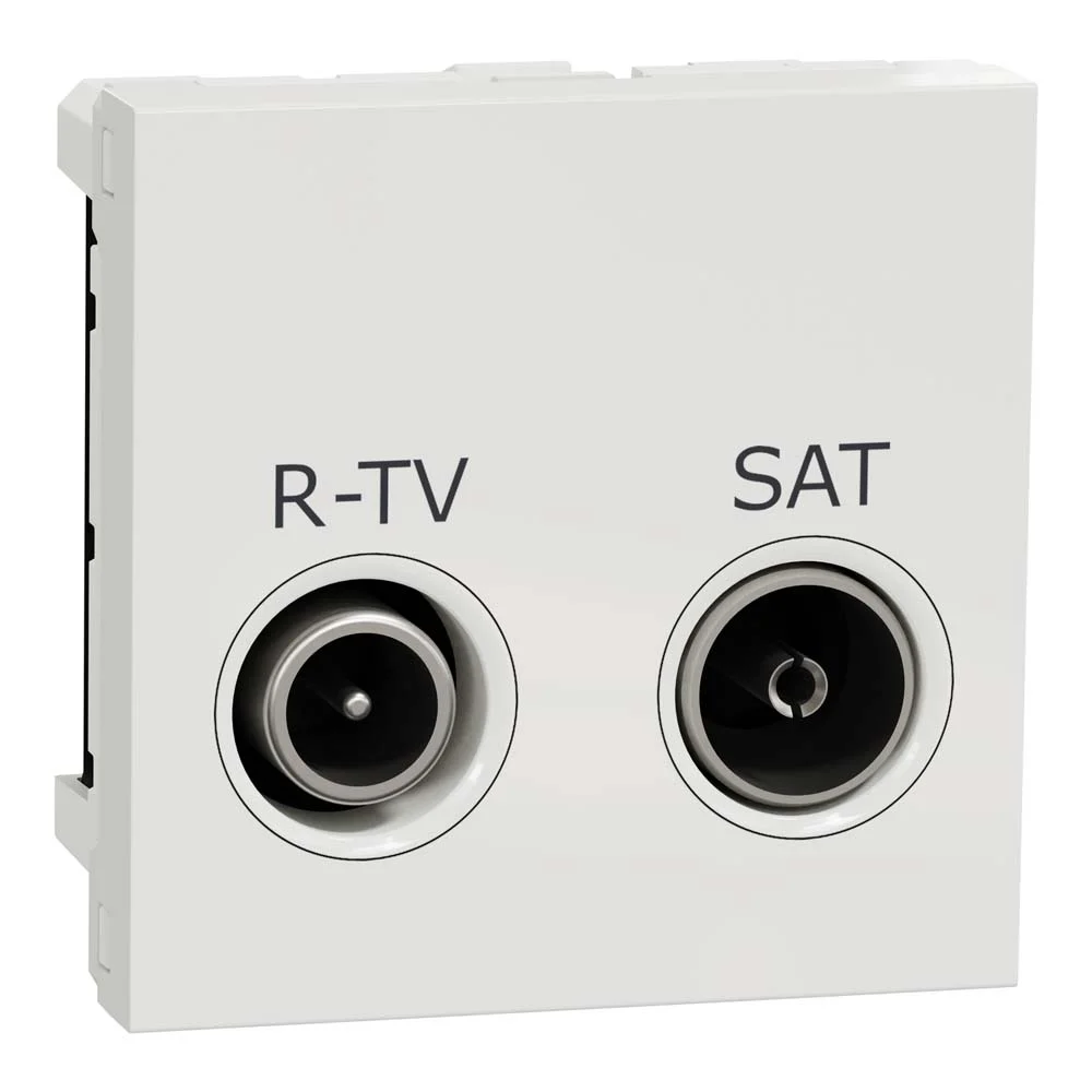 Розетка Schneider Unica NEW біла телевізійна R/TV/SAT ( NU345418 )