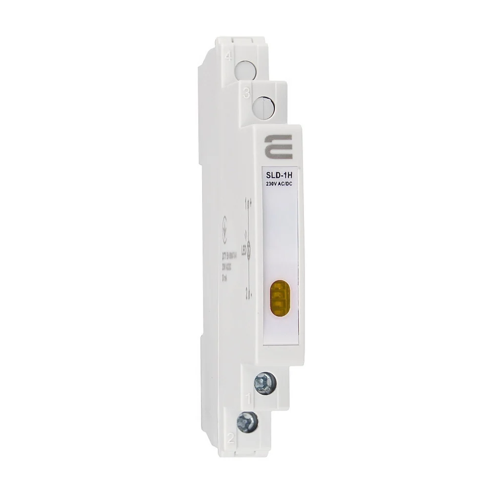 Сигнальна лампа Аско SLD-1H 9мм на DIN-рейку жовта ( A0140030003 )