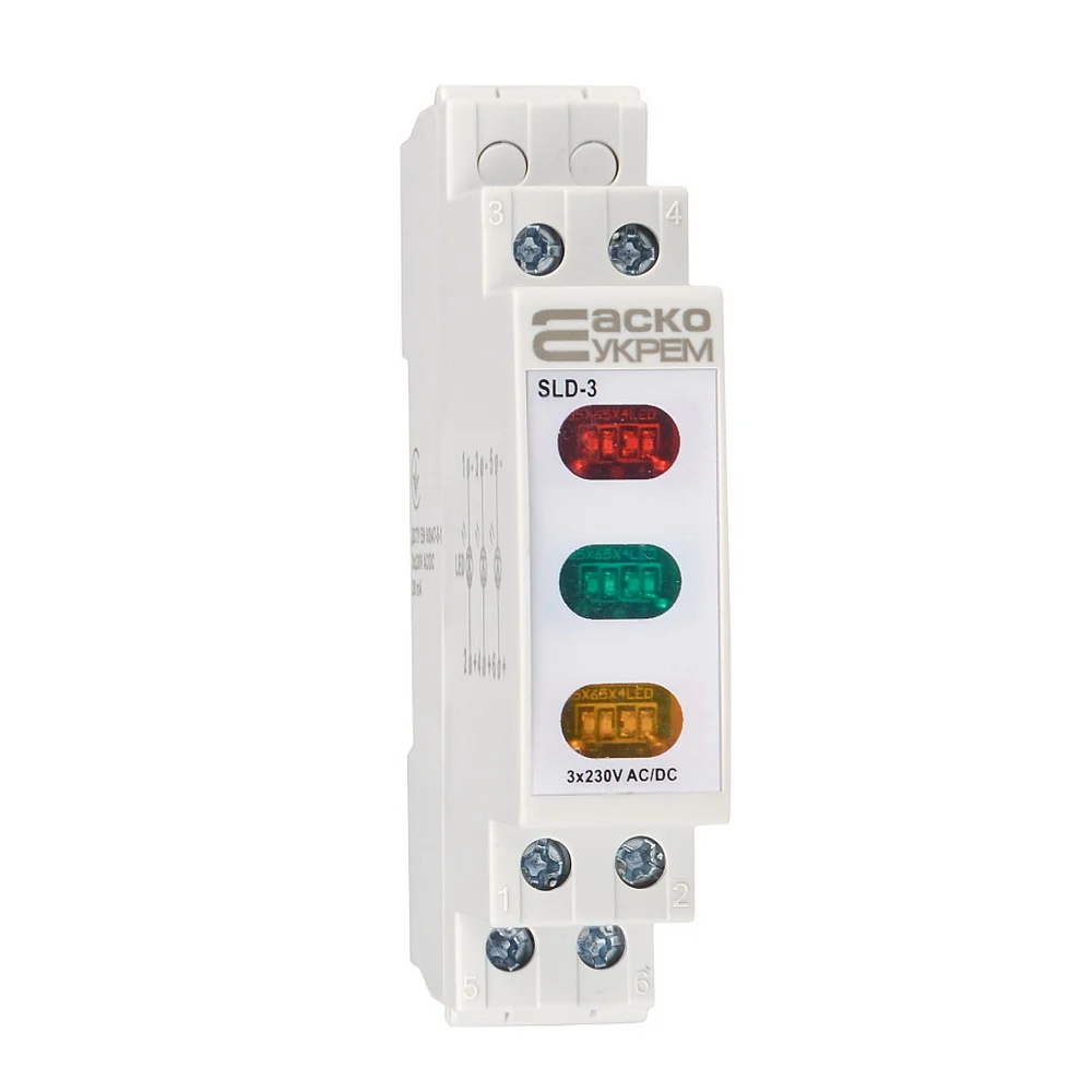 Сигнальна лампа Аско SLD-3 230V на DIN-рейку ( A0140030036 )