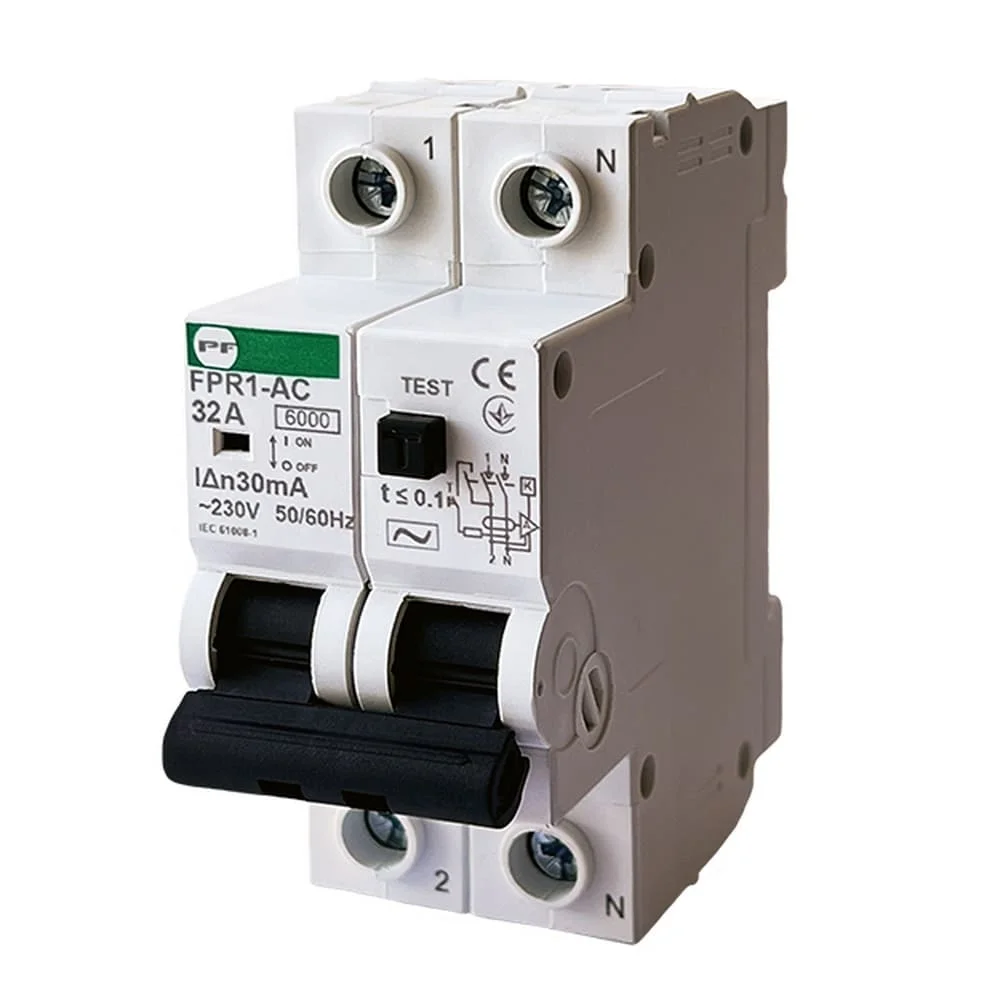 Реле захисного відключення FPR1-AC 2/32А 30 мА Промфактор ( FPR12032030AC )