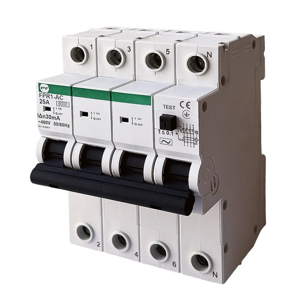 Реле захисного відключення FPR1-AC 4/25А 30 мА Промфактор ( FPR14025030AC )