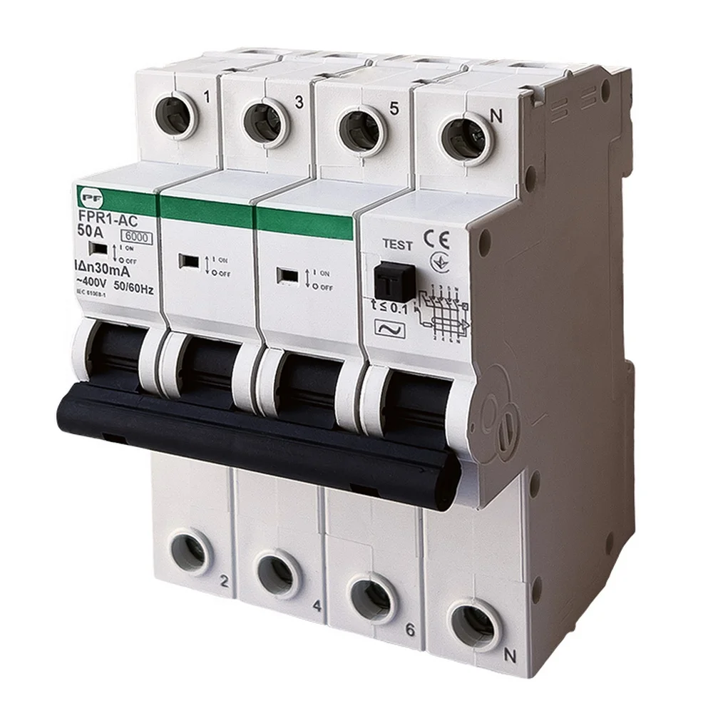 Реле захисного відключення FPR1-AC 4/50А 30 мА Промфактор ( FPR14050030AC )