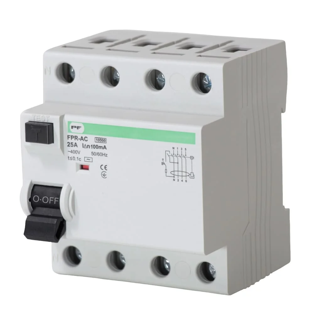 Реле захисного відключення FPR-A 4/25А 100 мА Промфактор ( FPR4025100AC )