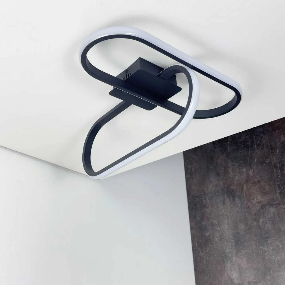 Світильник LED smart SKYLER-2D +пульт 55W 3000-5000K IP20 чорний Violux ( 220895 )