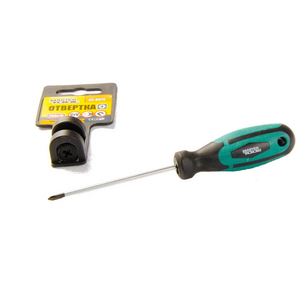 Викрутка MASTER TOOL хрестова посилена РН0*75мм ( 45-8075 )