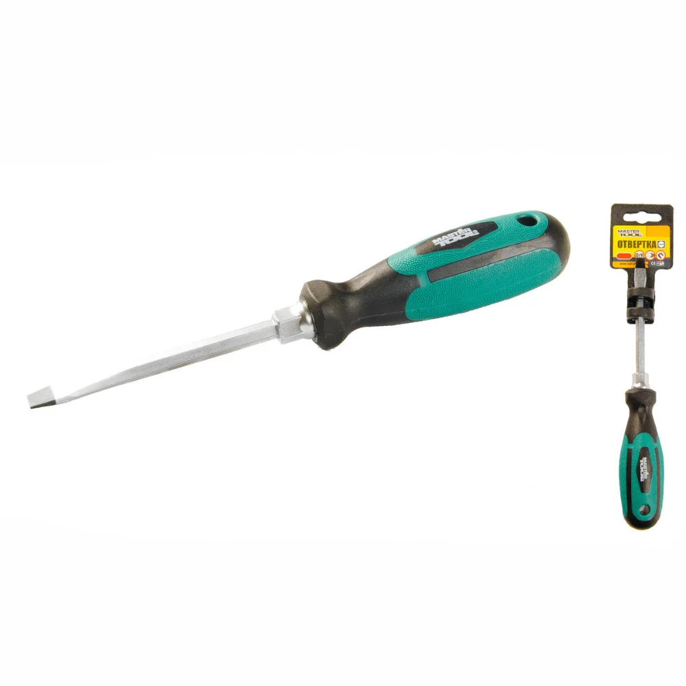 Викрутка MASTER TOOL шліцьова посилена SL6*100мм ( 45-8610 )