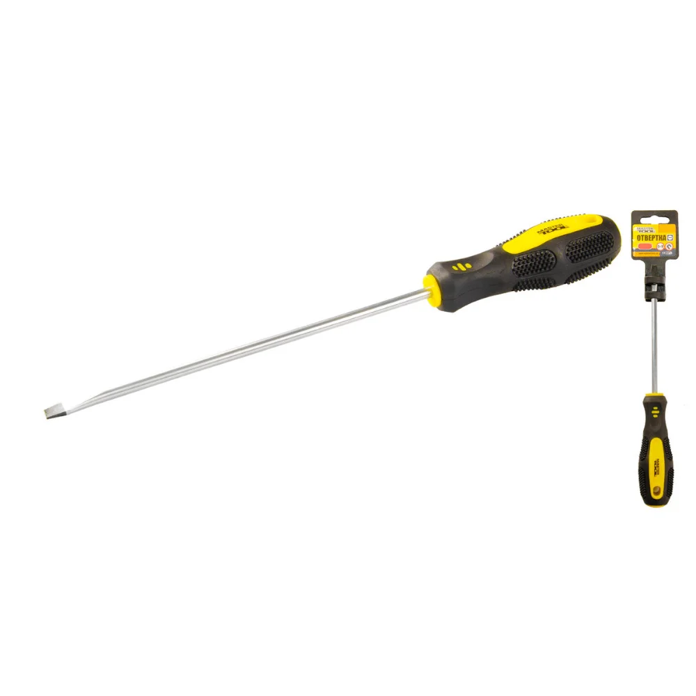 Викрутка MASTER TOOL шліцьова SL6*200мм ( 48-5620 )