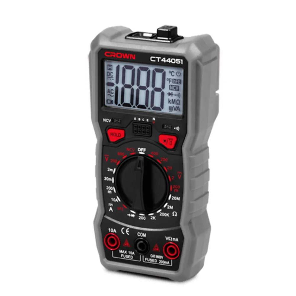 Мультиметр-кліщі цифровий CROWN 600В 200А ( CT44053 )