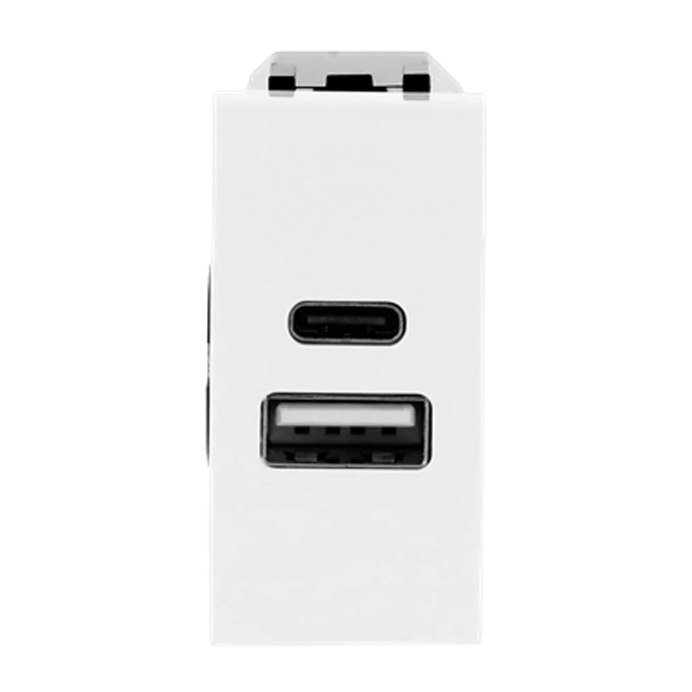 Розетка Zenit біла 1 мод. USB A+C 3A ( 2CLA218540N1101 )