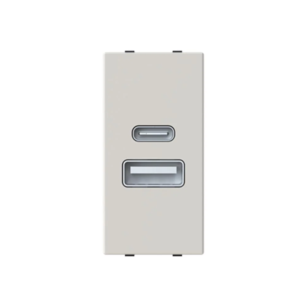 Розетка Zenit дюна 1 мод. USB A+C 2,1A ( 2CLA218530N6201 )