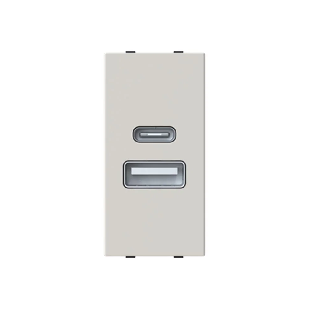 Розетка Zenit дюна 1 мод. USB A+C 3A ( 2CLA218540N6201 )