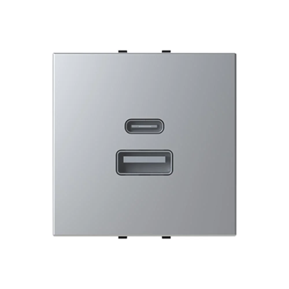 Розетка Zenit срібна USB A+C 30W ( 2CLA228550N1301 )