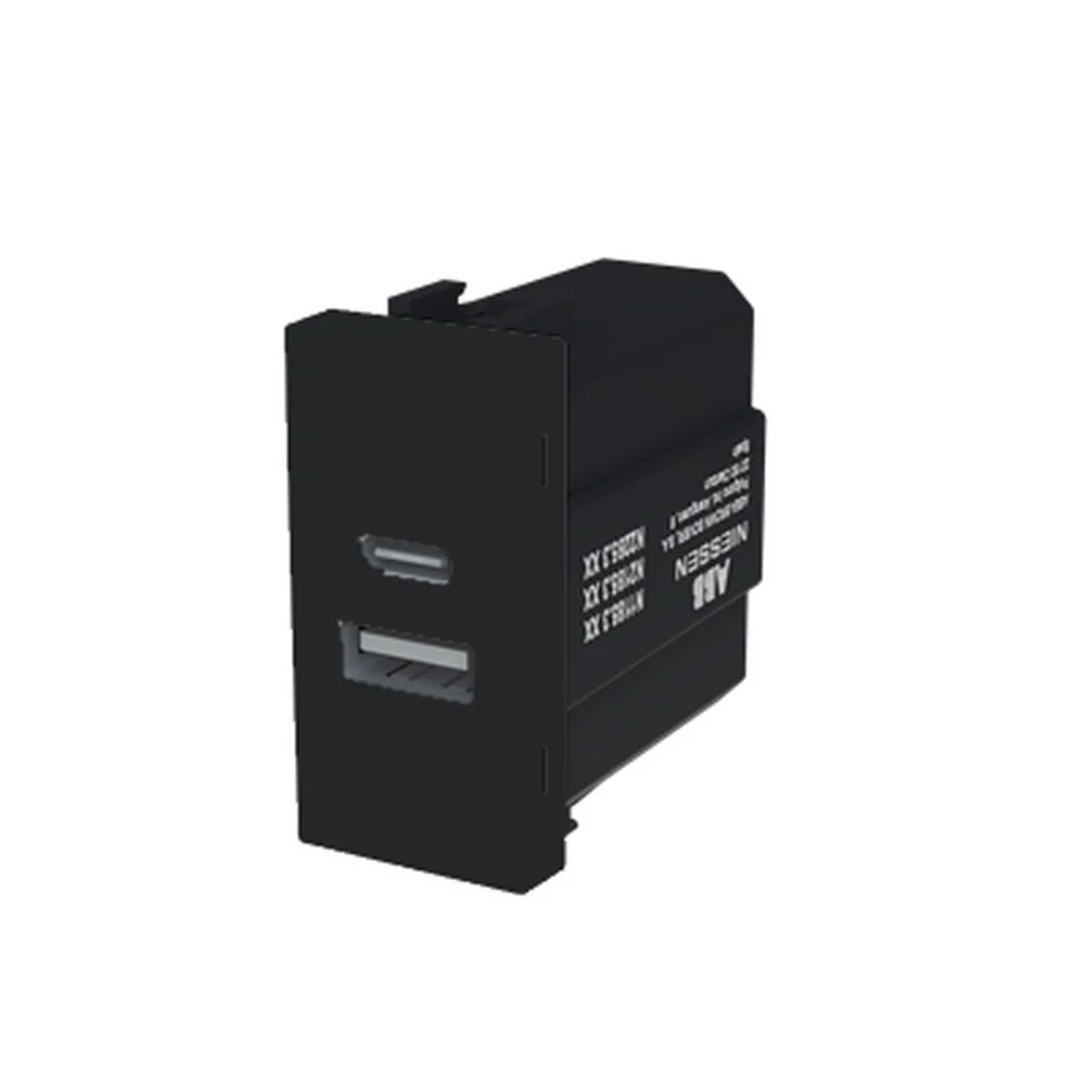 Розетка Zenit чорний мат 1 мод. USB A+C 2,1A ( 2CLA218530N1501 )
