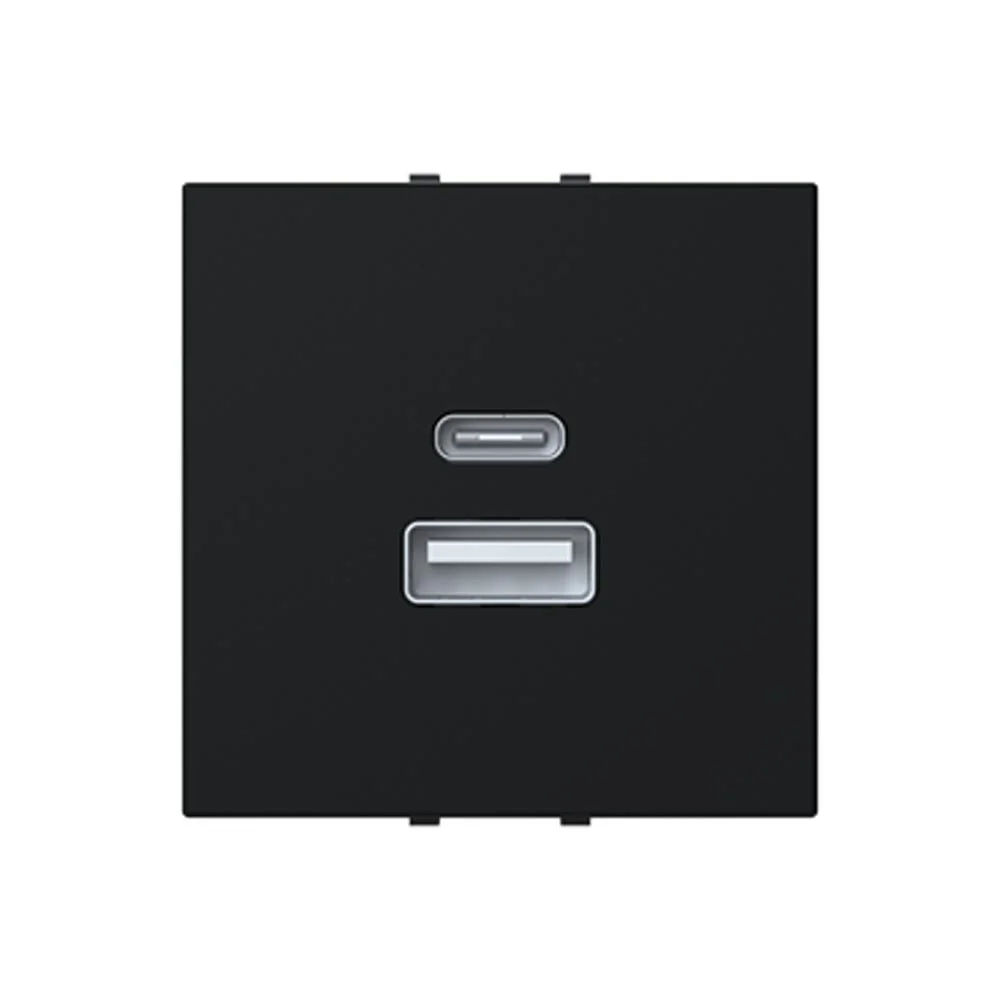 Розетка Zenit чорний мат USB A+C 3A ( 2CLA228540N1501 )