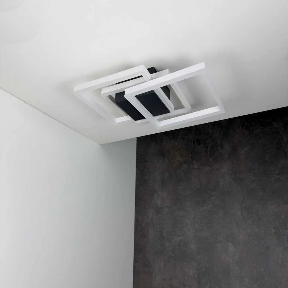 Світильник LED smart RAFAEL+пульт 100W 3000-5000K IP20 прямокутний біло-чорний Violux ( 220905 )