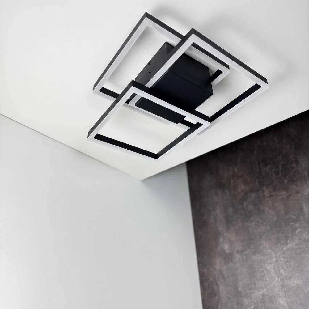 Світильник LED smart RAFAEL+пульт 100W 3000-5000K IP20 прямокутний чорний Violux ( 220975 )