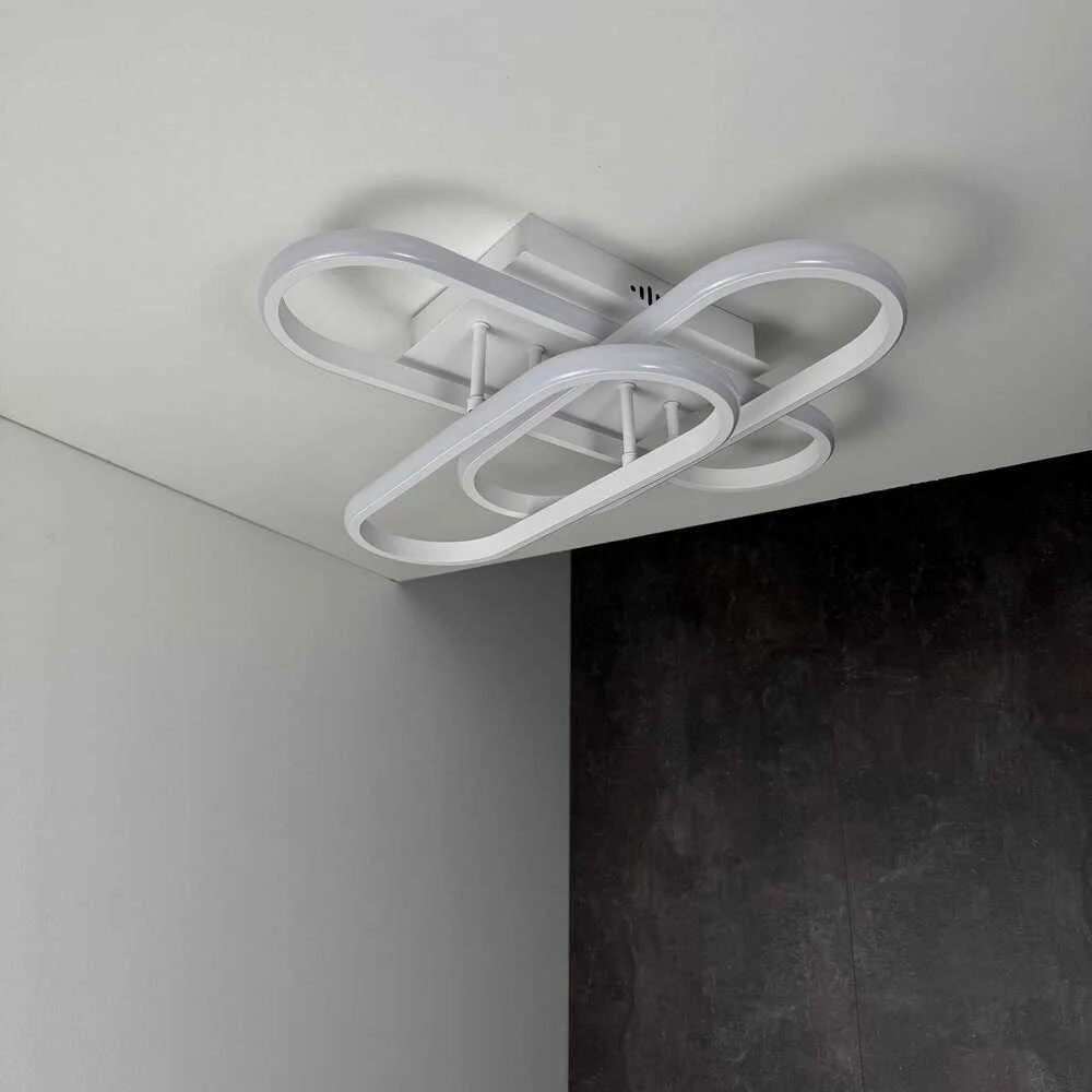 Світильник LED smart DIOR+пульт 90W 3000-5000K IP20 квадрат білий Violux ( 220925 )