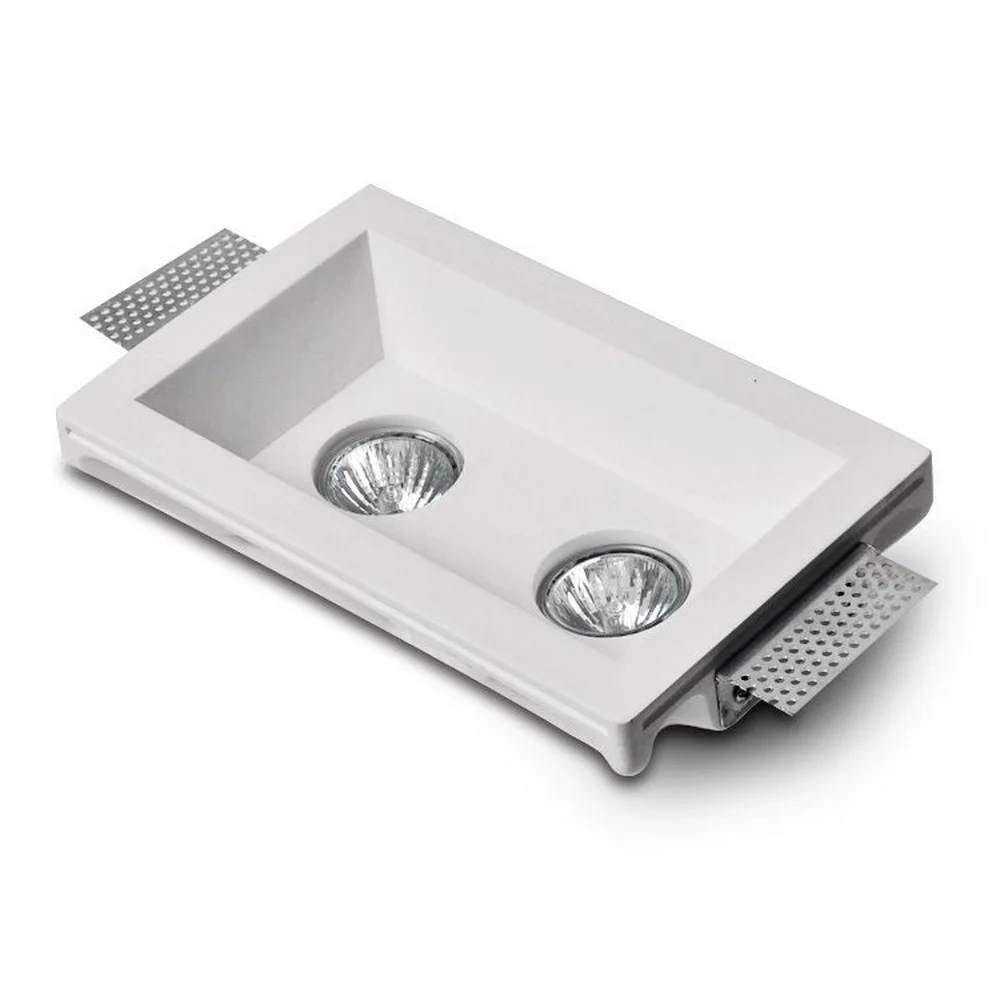 Світильник точковий гіпсовий Imperium light NEXT GU10 2x50W IP20 квадрат білий ( 410225.01.01 )