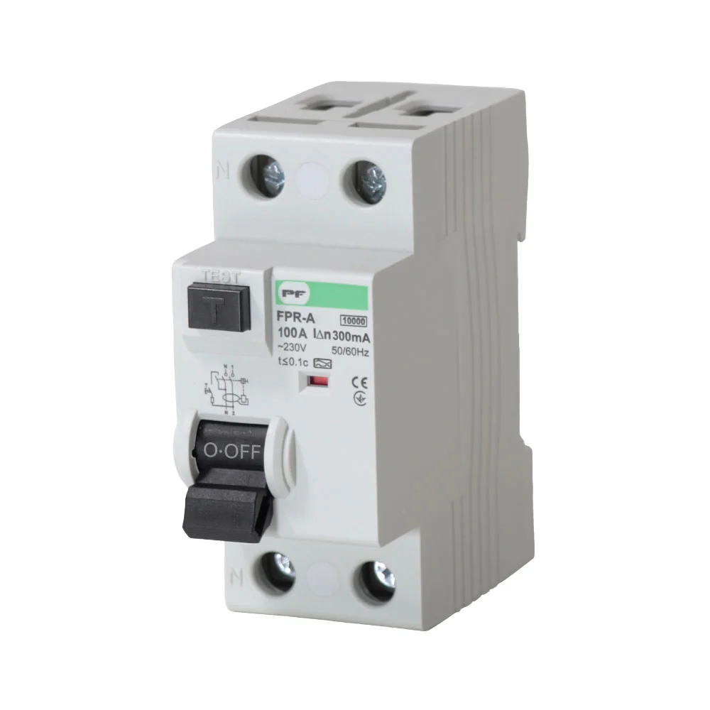 Реле захисного відключення FPR-A 100А/0,3A 2P А 10kA Промфактор ( FPR2100300A )