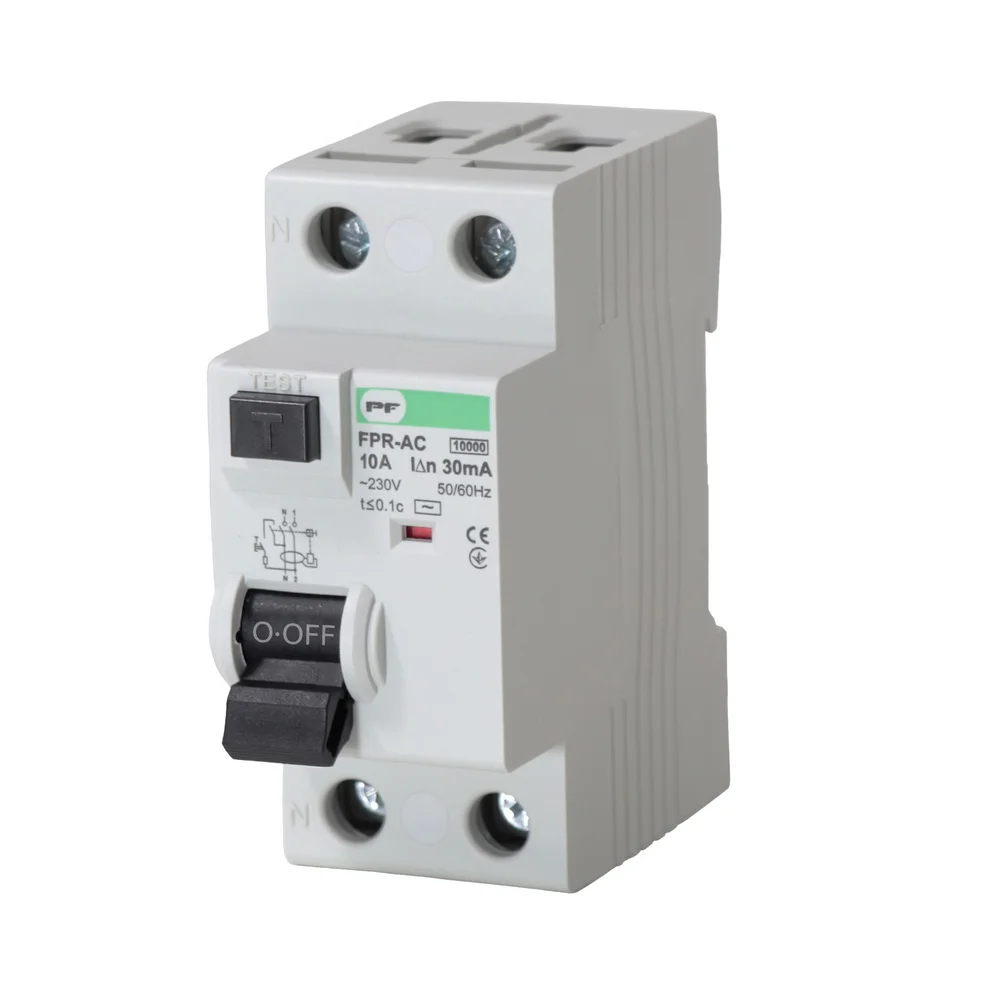 Реле захисного відключення FPR-AC 10А/0,03A 2P АС 10kA Промфактор ( FPR2010030AC )